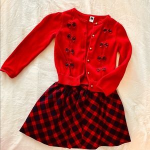 Janie & Jack Plaid Skirt and Sweater